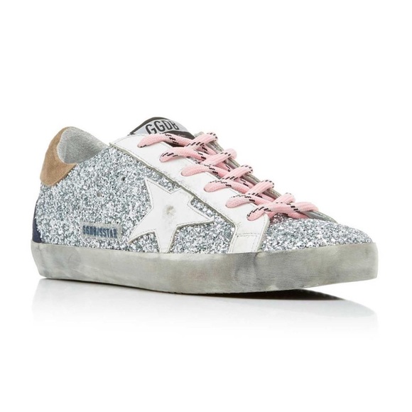 Golden Goose: super-star sneakers with glitter upper and white star